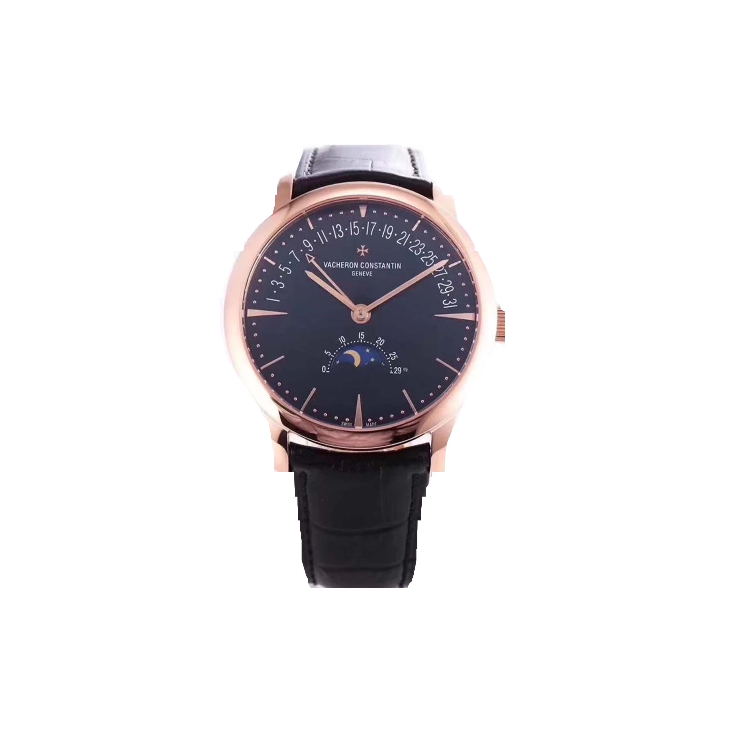 vacheron Co*sta*t*n patrimony moon phase retrograde date 42.5 mm watch 4010u/000r-b329